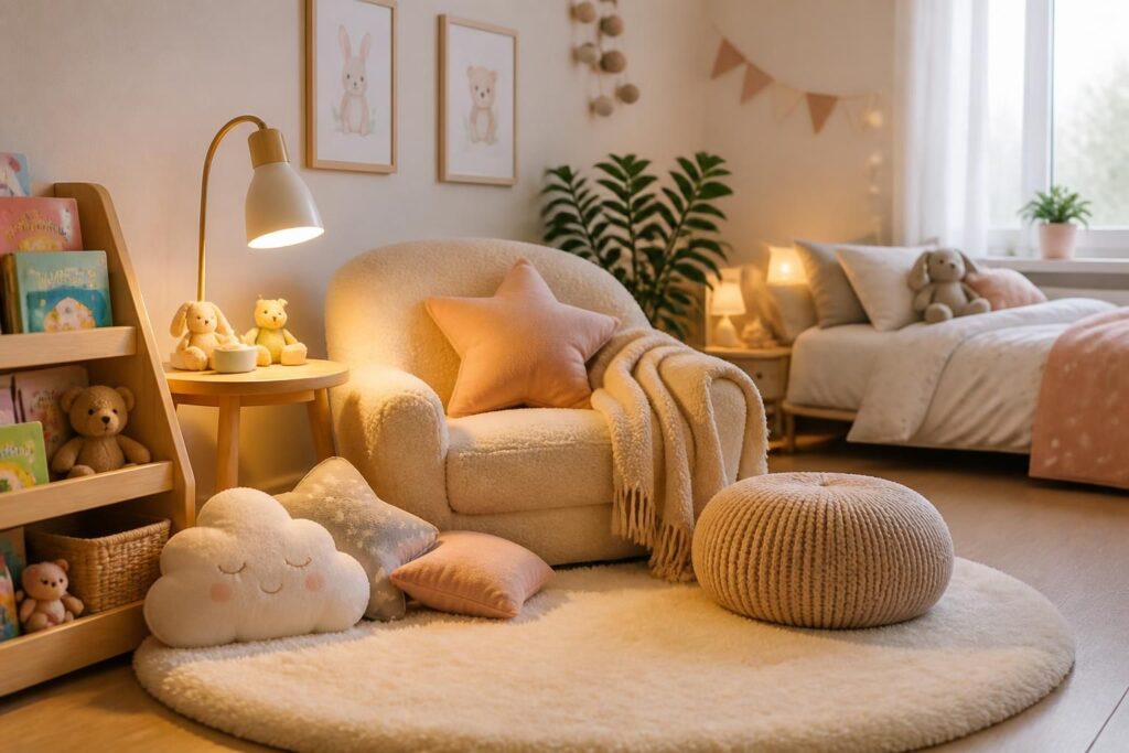 Créer un coin lecture cosy pour enfant dans une chambre