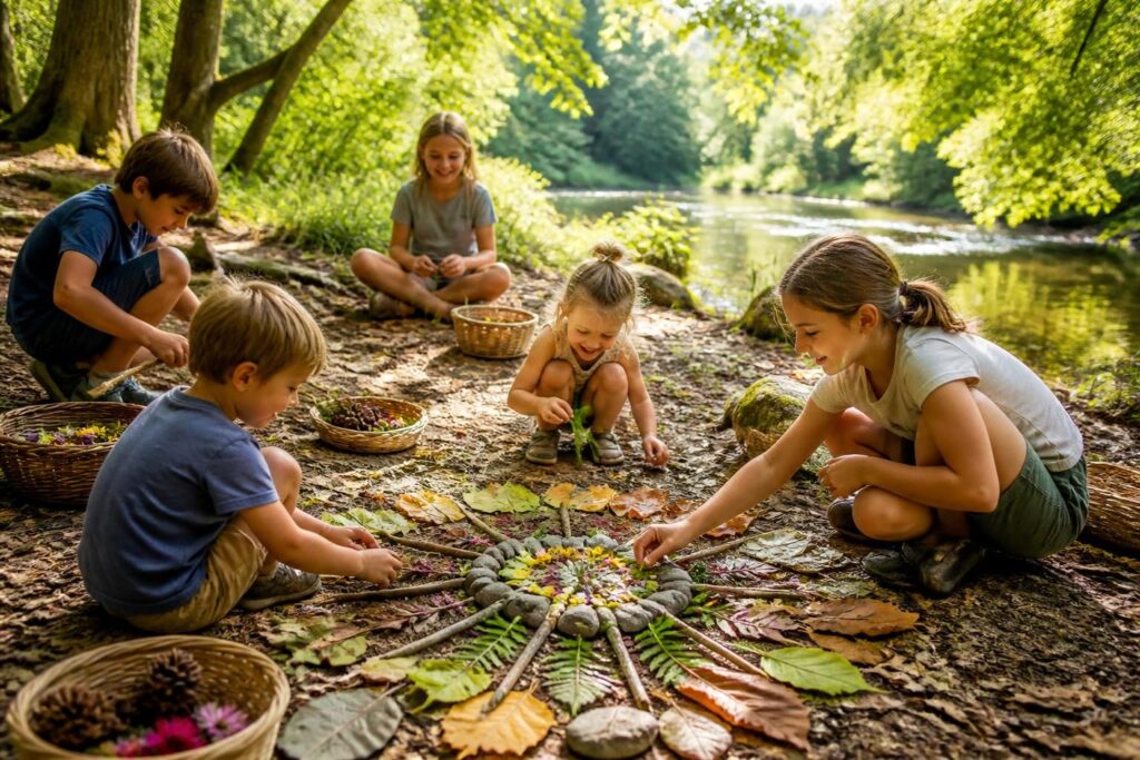 découvrez des idées de land art et d'activités nature ludiques à réaliser avec les enfants pour stimuler leur créativité et leur amour de l'environnement.