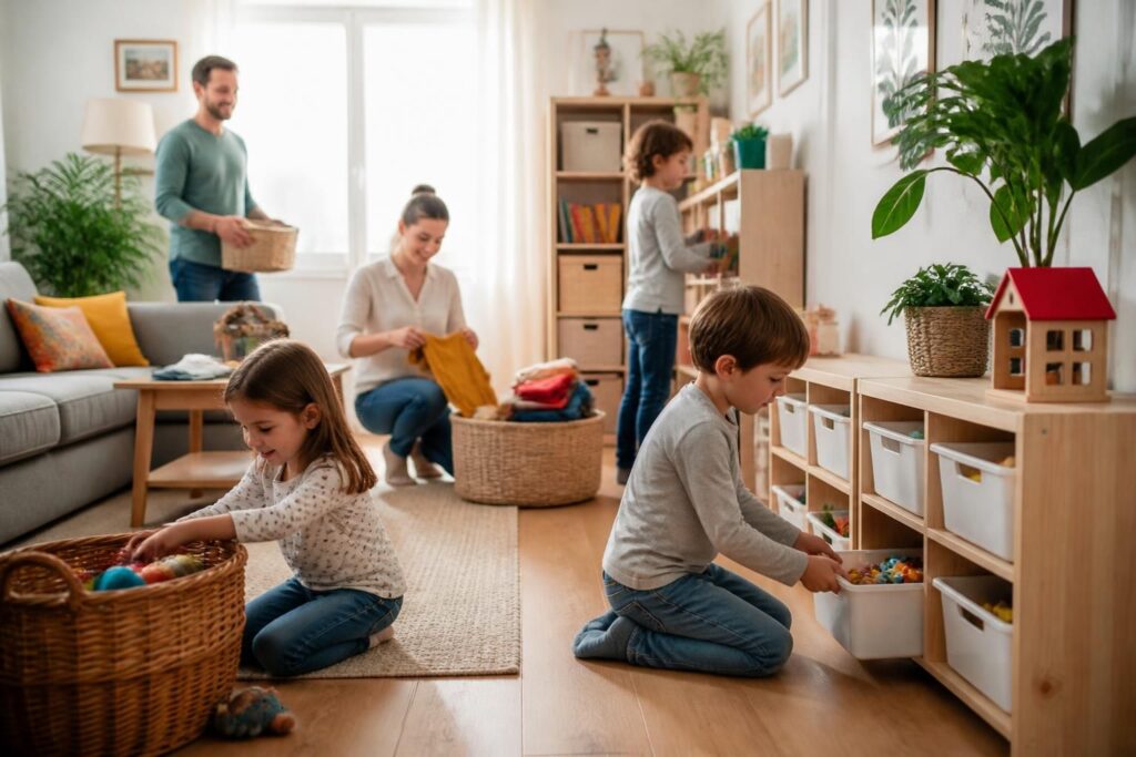 Rangement de la maison avec des enfants : des méthodes qui tiennent