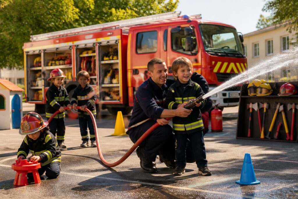 découvrez des idées ludiques pour éveiller les enfants au métier de pompier, en les sensibilisant aux valeurs de courage et d'entraide à travers des jeux captivants.