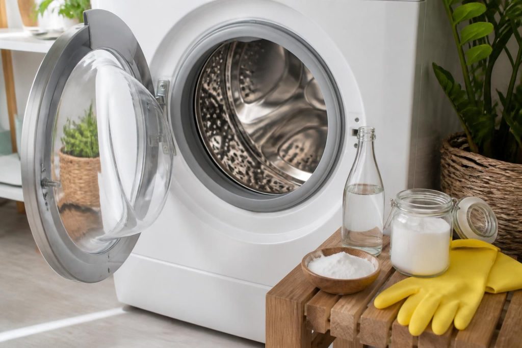 Comment nettoyer un lave-linge efficacement avec vinaigre blanc et bicarbonate