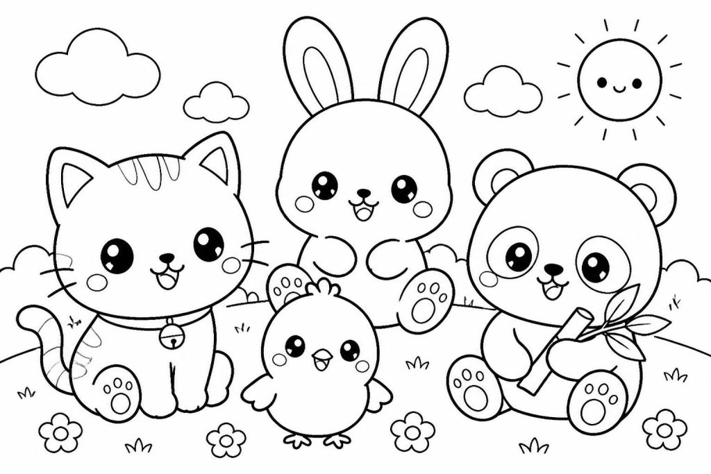 découvrez notre collection de dessins kawaii à imprimer et colorier, avec des animaux adorables et des modèles faciles pour tous les âges. parfait pour un moment créatif et ludique !