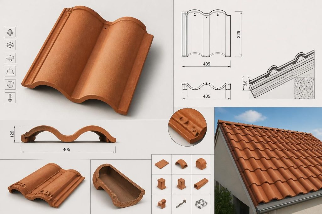 Fiche technique complète de la tuile Oméga 13 pour vos travaux