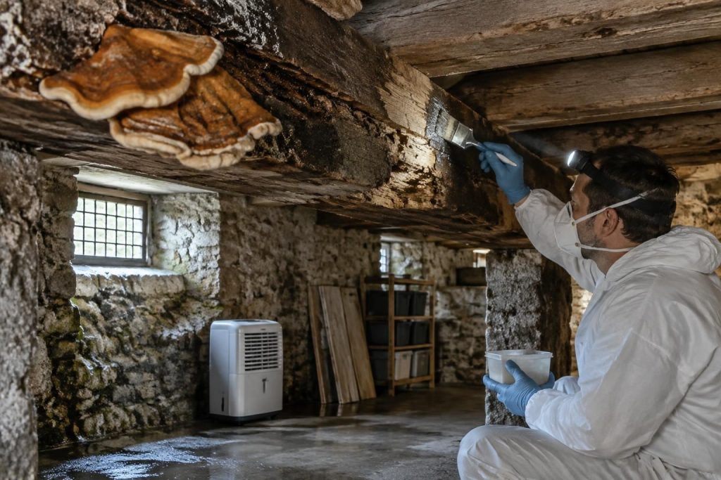 Polypore des caves : traitement et prévention contre la mérule